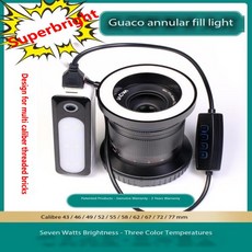 캐논 니콘 DSLR 카메라 렌즈용 LED 매크로 링 라이트 사진 도구 Laowa용 경량 필 25mm, 01 55mm, 1개