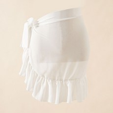 수영복 랩스커트 치마 세트 쉬폰 비키니 커버업 스커트 체형커버
