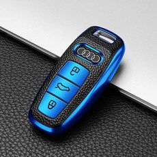 [국내발송] 아우디 신형 A6 A7 스마트키케이스 키홀더 키커버, 키케이스 단독, 사파이어 블루