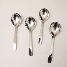 BLOWFISHFUGU 304 스텐 마라탕 라면 숟가락 스텐국자 16.4CM, 실버, 4개