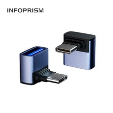 INFOPRISM / USB 3.1 C타입 A타입 각도 변환 젠더 90도 180도 L형 U형 ㄱ형 IA-922, 2개