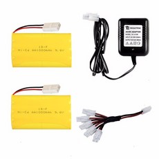 전동건배터리 업그레이드 9.6v 1000mah NiCD 배터리 Rc 완구용 충전기 자동차 탱크 트럭 로봇 건 보트 AA Ni-CD 충전식 팩, [10] 수박 빨강