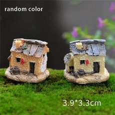 미니 장식 인형 집 미니어처 요정 풍경 식물 테라리움 입상 분재, 29.1pc 하우스 랜덤, 1개