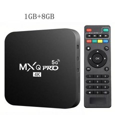 글로벌 버전 2024 Android10 스마트 TV 박스 홈 시어터 TV 셋톱 박스 MXQ-PRO 4K HDR10 2.4GWIFI 스트리밍 미디어 플레이어, 5) 영국 플러그 - 1GB8GB, 없음 - 4k미디어플레이어