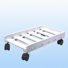 PC받침대 컴퓨터 본체프레임 아이니 원목 컴퓨터상자 선반 이동 본체 화이트색, T01-화이트색