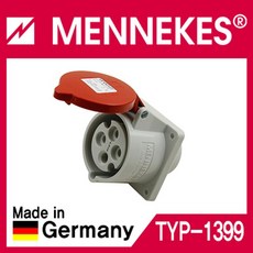 MENNEKES TYP 1399 400V 32A 4P 판넬형 소켓 직선형SN +346 EA