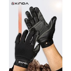 볼더링 로프Xinda 전문 야외 스포츠 전체 손가락 소가죽 등반 장갑 암벽 등반 내리막 하이킹 안티 슬립 마모 방지 장갑, l, 03 L