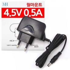 DC 4.5V 500MA 어댑터 (월마운트 타입) 벽걸이형 전원 가정용 아답터 4.5V 0.5A, 01.기본규격 5.5x2.1~2.5mm - iptime어댑터48v0.5aiptimeringap호환용어댑터