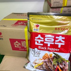 뚜레반 순후추 후추100프로 후추가루 흑후추, 1kg, 6개