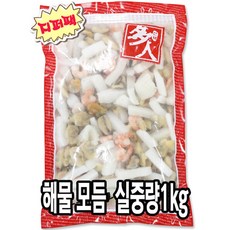 다인 해물모듬 실중량1kg 라면 파전 탕 손질 해물믹스 제사용 제수용, 1kg, 1개