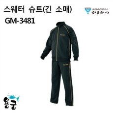 없음 용궁-가마가츠 GM-3481 긴소매 저지 낚시복 피싱슈트, 블랙