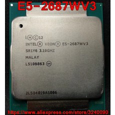 인텔 제온 CPU 3.10 GHz 코어 25M 2687W V3 프로세서 E5, 한개옵션0