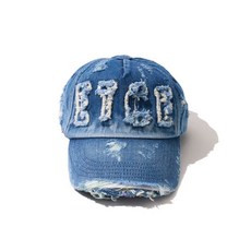 이티씨이 ETCE DESTROYED LOGO DENIM CAP (YELLOW)