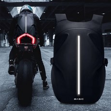 오토바이 가방 바이크 백팩 헬멧가방 방수 리어백 AM-110, 블랙