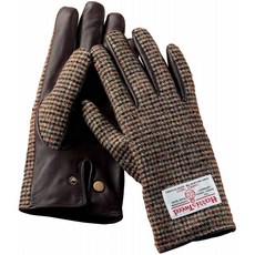 HARRIS TWEED 남성 장갑 (양모) 해리스 트위드 (L 브라운)