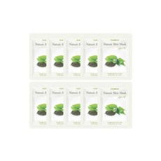 (10매)푸드어홀릭 네이처스킨 녹차 마스크팩, 10개, 25ml