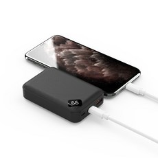무료 NEXT-10007QPB 10000mAh 퀵차지3.0 보조배터리, 1개, 블랙