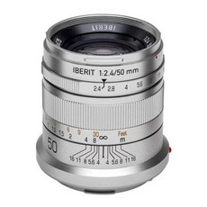 KIPON 단초점 렌즈 IBERIT (이버릿트) 50mm f 2.4 렌즈 for LEICA SL 마운트 Frosted Silver(광택 실버), 1개