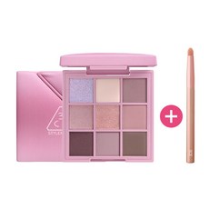 3CE 멀티 아이 컬러 팔레트 더 텍스타일 (증)글로우 아이 포인트 브러쉬, 쿨트럴 핑크(쿨 베스트), 1개