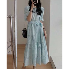 플로렌 레이스 펀칭 원피스