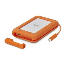 LaCie 견고한 외장 하드 휴대용 HDD 3.0 - 충격 방지 PC Mac 컴퓨터 데스크탑 노트북, 썬더볼트 +USB-C, 4TB