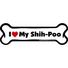 Imagine This Bone Car Magnet I Love My Havanese 2-Inch by 7-Inch, 1개