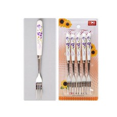 헤이지 오미챠밍티포크 퍼플 5P세트 과일포크