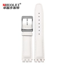 시계줄 진피 땀흘림방지 소가죽 밴드 17 19 23mm적합사용 스와치 Swatch YCS YAS YGS가죽
