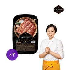 (1만원할인!!) 초이스등급 김나운 La갈비명작 6팩+1팩 (총7팩) 2.8kg 환상의 마블링, 1세트