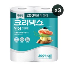 크리넥스 안심 키친타올, 200매, 6개 200개입, 6개