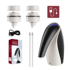 와인 소주디스펜서 디켄터 디캔터 USB 따라주는 혼술 기계 전기 에어레이터 디스펜서 원터치 푸어러 악세서리 스토퍼 보존기 포함, 한개옵션1, 1개