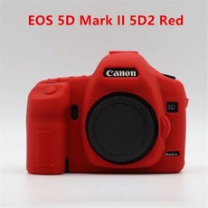 카메라가방 캐논용 소프트 실리콘 아머 카메라 케이스 커버 캐논 EOS 5D Mark II III IV 5D2 5D3 5D4 6D 6D2 7D 7D2 77D 600 700D, 6) 5DMark II 5D2 Red - 캐논eos5dmark