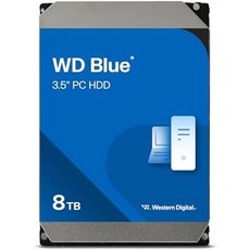 Western Digital 8TB WD Blue PC 내장 하드 드라이브 HDD - 5640 RPM SATA 6 Gb/s 256 MB 캐시 3.5" WD80EAAZ, 기본 - wd80eaaz,8tb