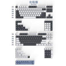 GMK 일루션 WOB BOW P5 Wavez 8008 클래식 블루 모던 돌치 라이트 키캡 ABS 이중 샷 체리 프로필