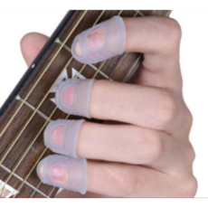 반:온 기타 연주 실리콘 손가락 골무 핑거 팁스 S~XL(각5p), 1세트