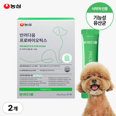 농심 반려다움 강아지 유산균 영양제 가루 애견 펫 프로바이오틱스, 2개, 북어맛분말, 장건강/유산균, 30회분
