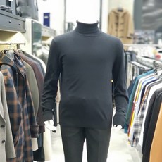 지오송지오 지오송지오 ZVW51770-BK 블랙 베이직 캐시미어 터틀넥 니트