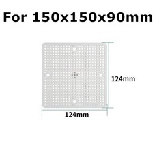 [툴스피어] 그리딩이 있는 ABS 베이스 플레이트 IP67 방수 접합 박스용 회색 베이스 보드, baseborad, 150X150X90mm, 1개