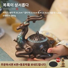 zppsn 향로 가정용 실내 선의로 중국식 샌달우드 훈향로 모조 향로 분향기 장, 복록이 상서롭다