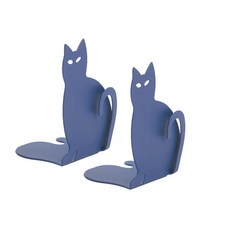 [여기서판다] 북엔드 꼬리고양이/MB-127/2개입/청색 도서관 책정리 [612600EA], 쿠팡 본상품선택