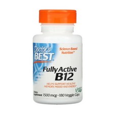 Doctor's Best 풀리 액티브 B12 1500mcg 베지 캡슐 180정, 1팩