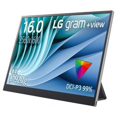 LG gram +view 모바일 모니터16형 WQXGA(2560×1600) IPS16:10IPS 패널논레어USB Type-C×2(PD45W까지)16MR70