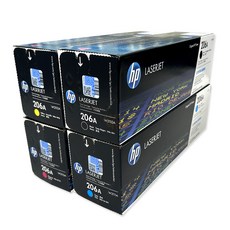 HP 206A정품토너 4색세트(W2110A 검정+W2111A 파랑+W2112A 노랑+W2113A 빨강) M255nw MFP M255dw M282nw