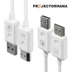 프로젝터매니아 무선 HDMI 송수신기 HDMI타입 PC 무선미러링 동글이 최대거리 30M 리피터 익스텐더 HDMI 무선 송수신기 플러그앤플레이 화면전송 선없이 자유로운, 단일속성, 화이트