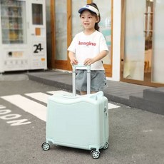 타는 캐리어 기내용 의자 어린이 라이딩 탈수있는캐리어 여행 가방 키즈, 18인치, 05.민트 그린