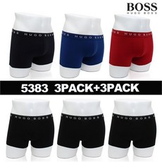 휴고보스 남성 드로즈 5383 RED+BLACK 6장 1세트