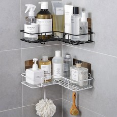 안심 밀착패드 코너 선반 4P, 1개, 블랙 4P