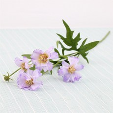 쇼셜링커 거실인테리어 숏 가을 기쿠노 국화꽃 모조꽃 티테이블 진열 스윗 식탁 인조 전원 민박 소프트 웨어 장식, 연보라