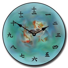 Japanese Koi Wall Clock Available in 8 Sizes Most Sizes Ship 2-3 Days (30-Inch 3. Japanese Koi), 30-Inch, 3. Japanese Koi