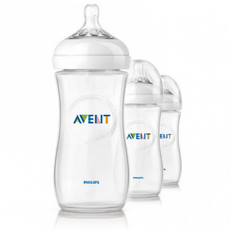 AVENT 아벤트 내추럴 PP 실리콘 젖꼭지 젖병 3x330ml (6개월이상)